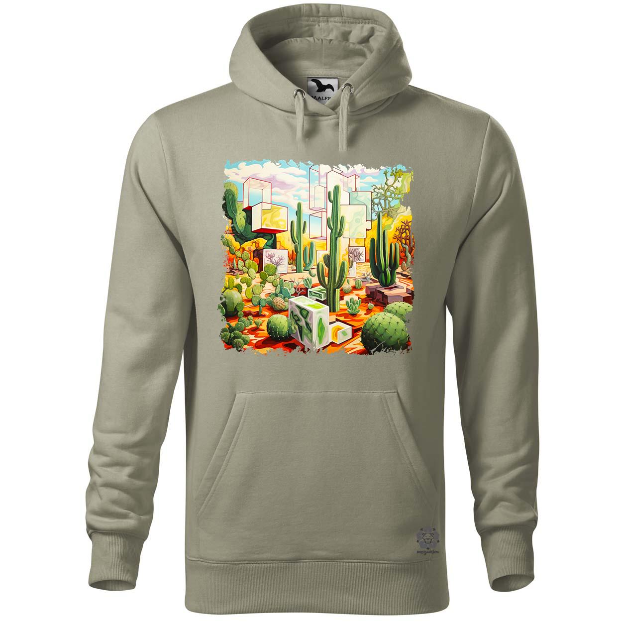 Kocka kaktuszkert v8 egyedi  pulóver 