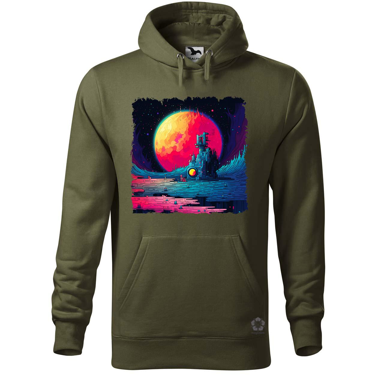 Pixelart bakelit a holdon v3 egyedi  pulóver 