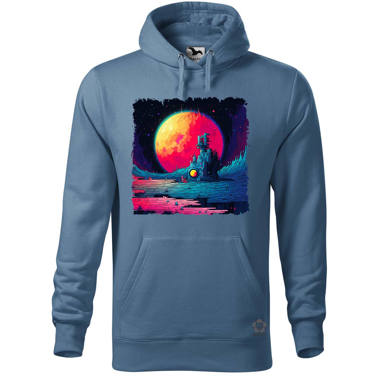 Pixelart bakelit a holdon v3 egyedi  pulóver 