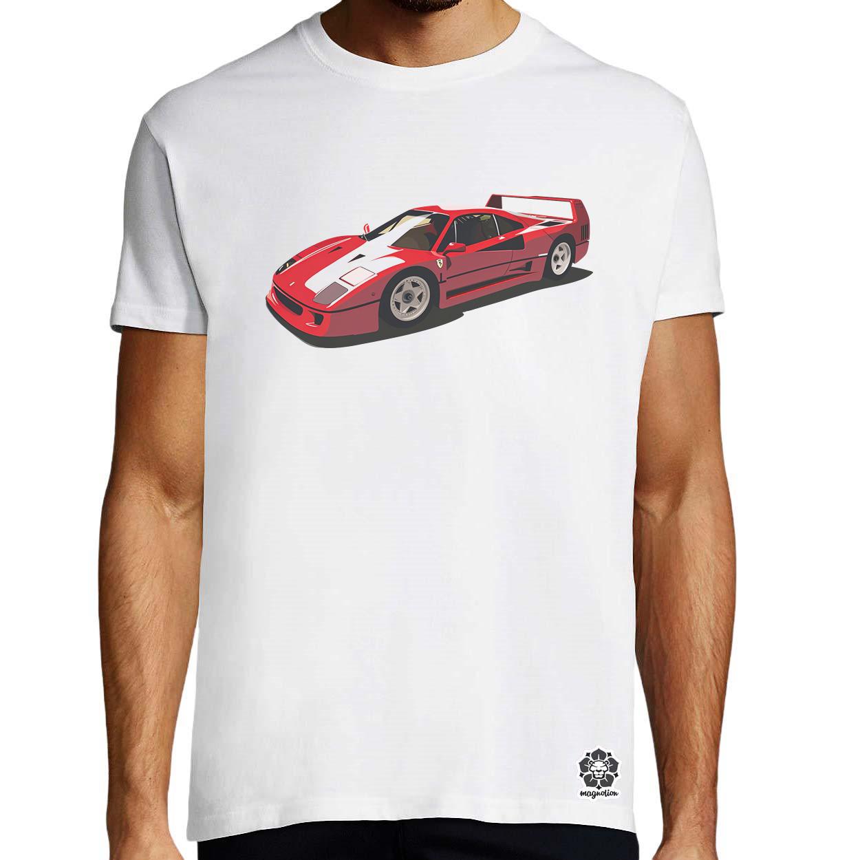 Ferrari F40 rajz v8 egyedi póló 