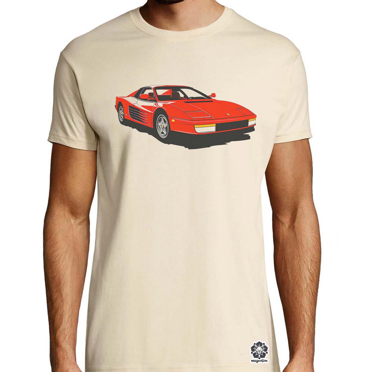 Ferrari Testarossa rajz v8 egyedi póló 