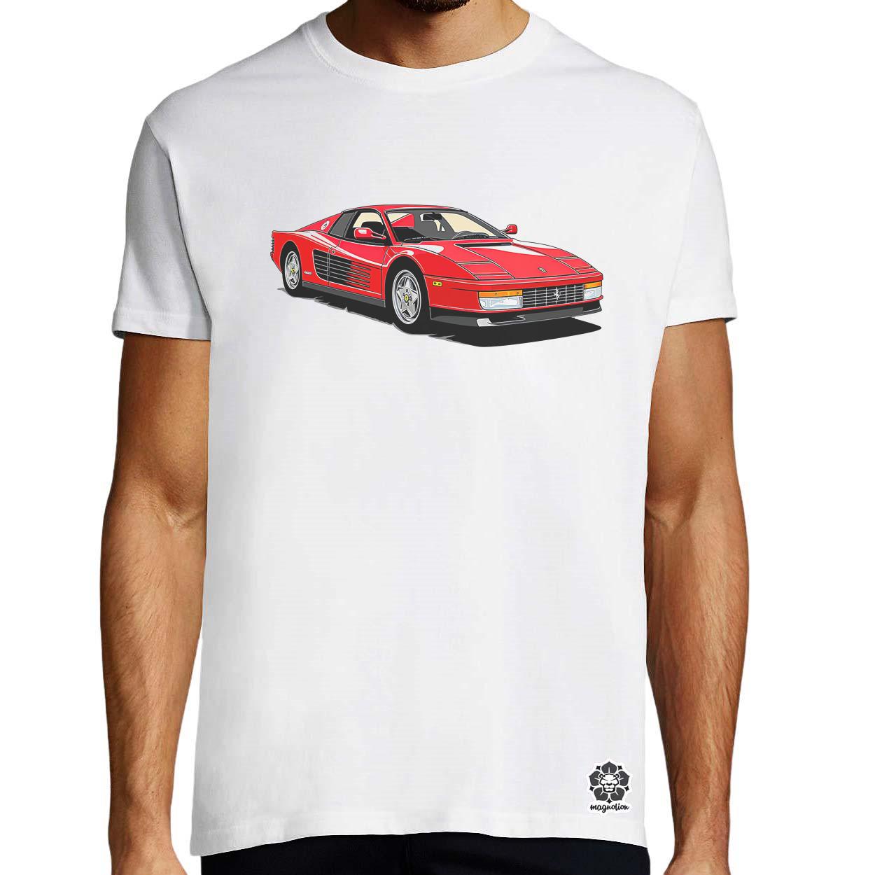 Ferrari Testarossa rajz v9 egyedi póló 