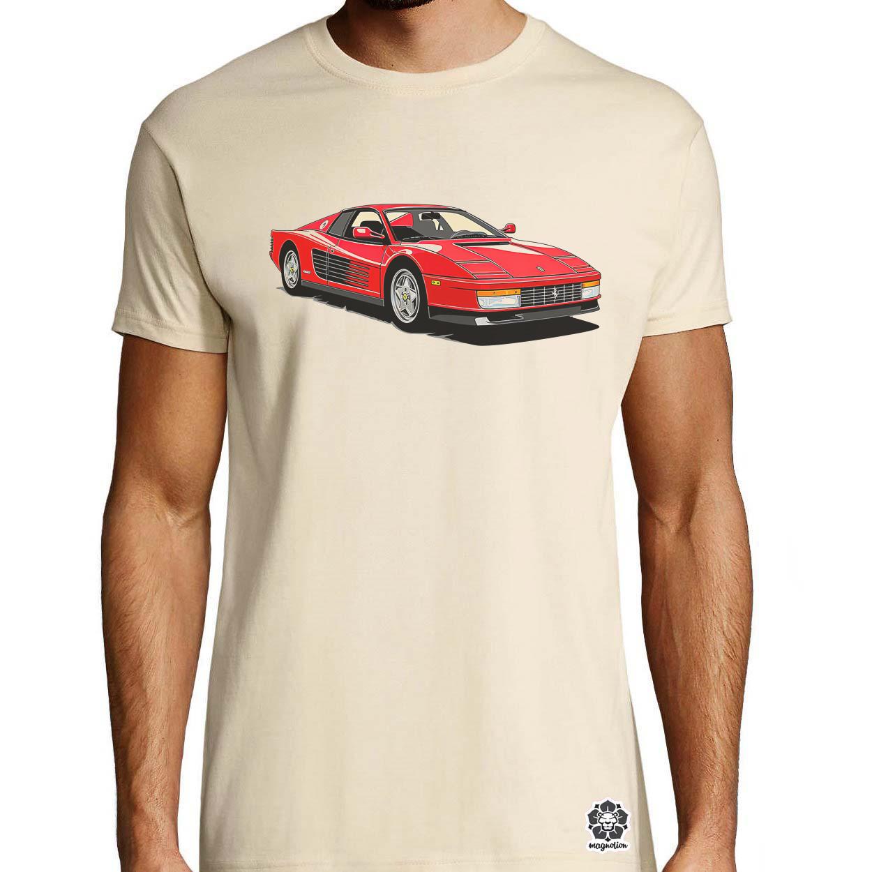 Ferrari Testarossa rajz v9 egyedi póló 