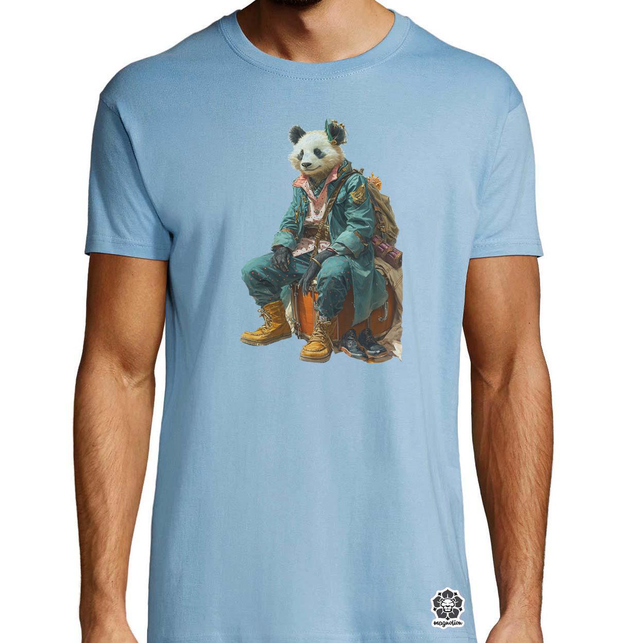 Antropromorf zenész panda v2 egyedi póló 