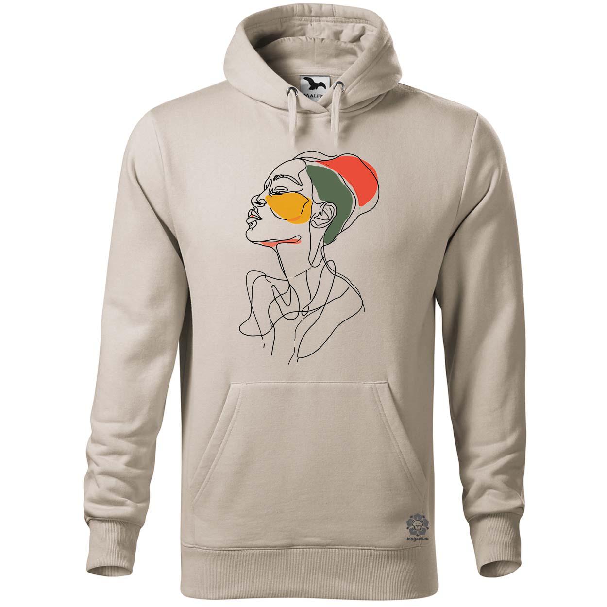 Afro nő rajz portré v3 egyedi  pulóver 