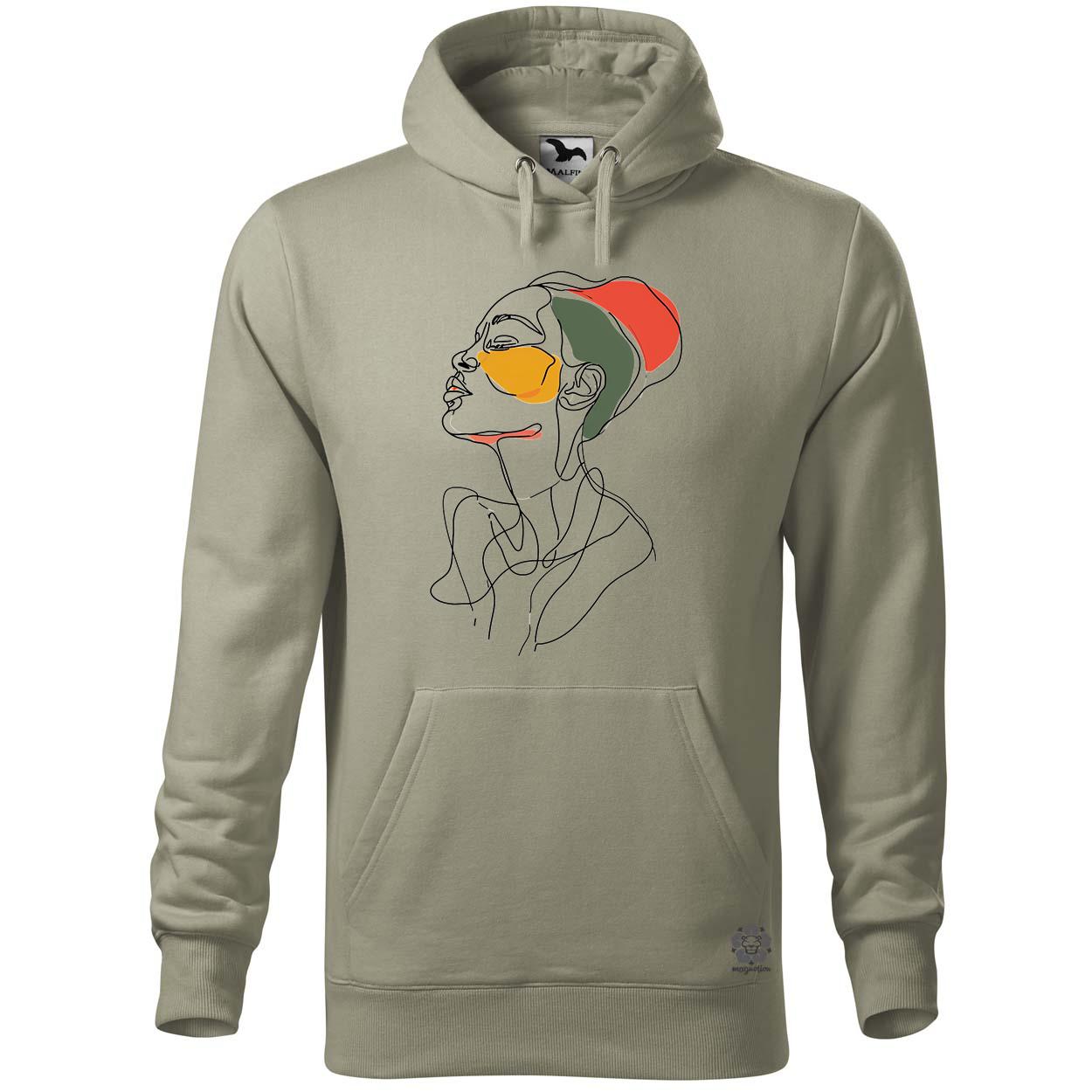 Afro nő rajz portré v3 egyedi  pulóver 