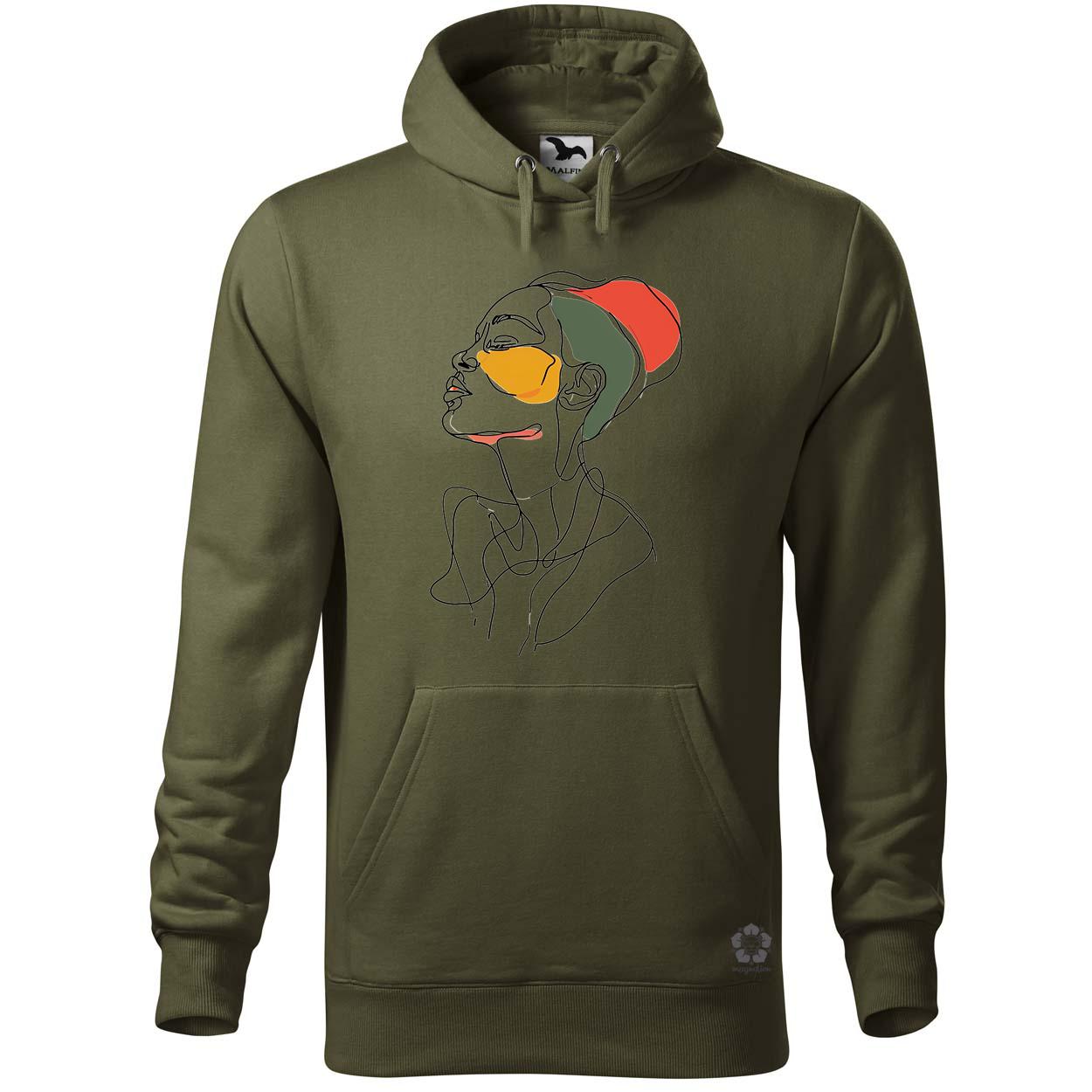 Afro nő rajz portré v3 egyedi  pulóver 
