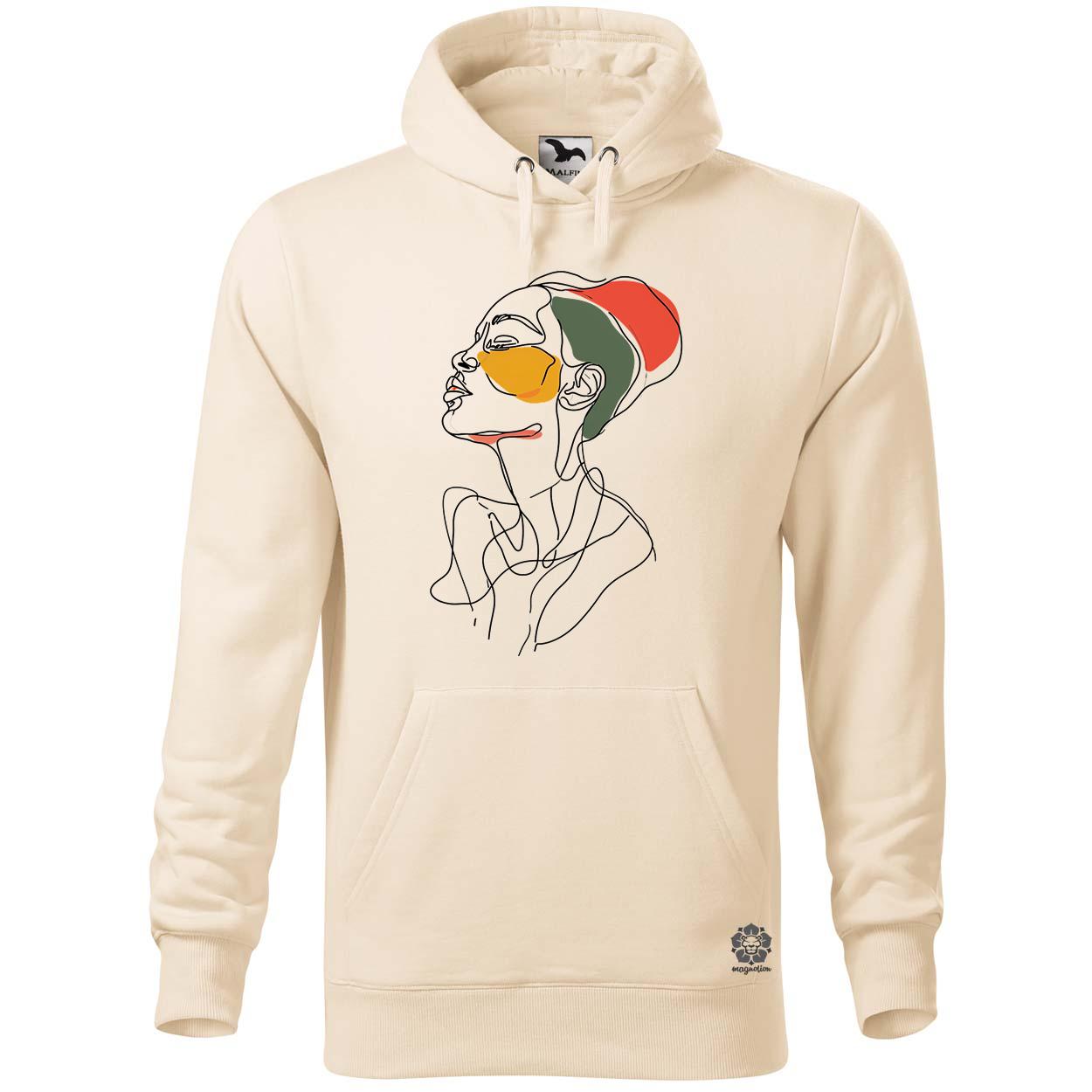 Afro nő rajz portré v3 egyedi  pulóver 