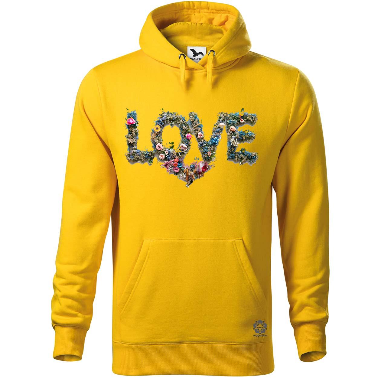 LOVE és virágok v2 egyedi  pulóver 
