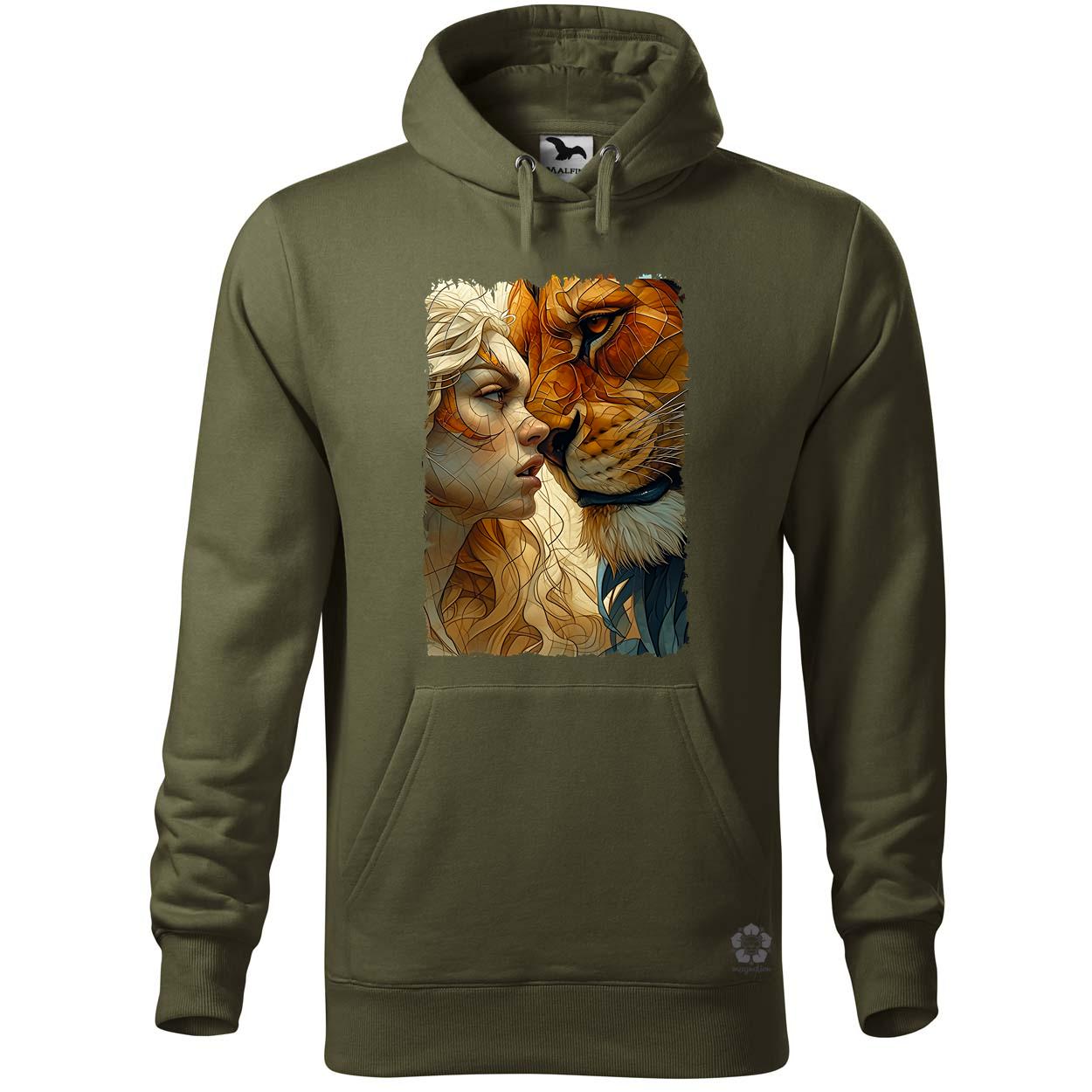 Nő és oroszlán v2 egyedi  pulóver 