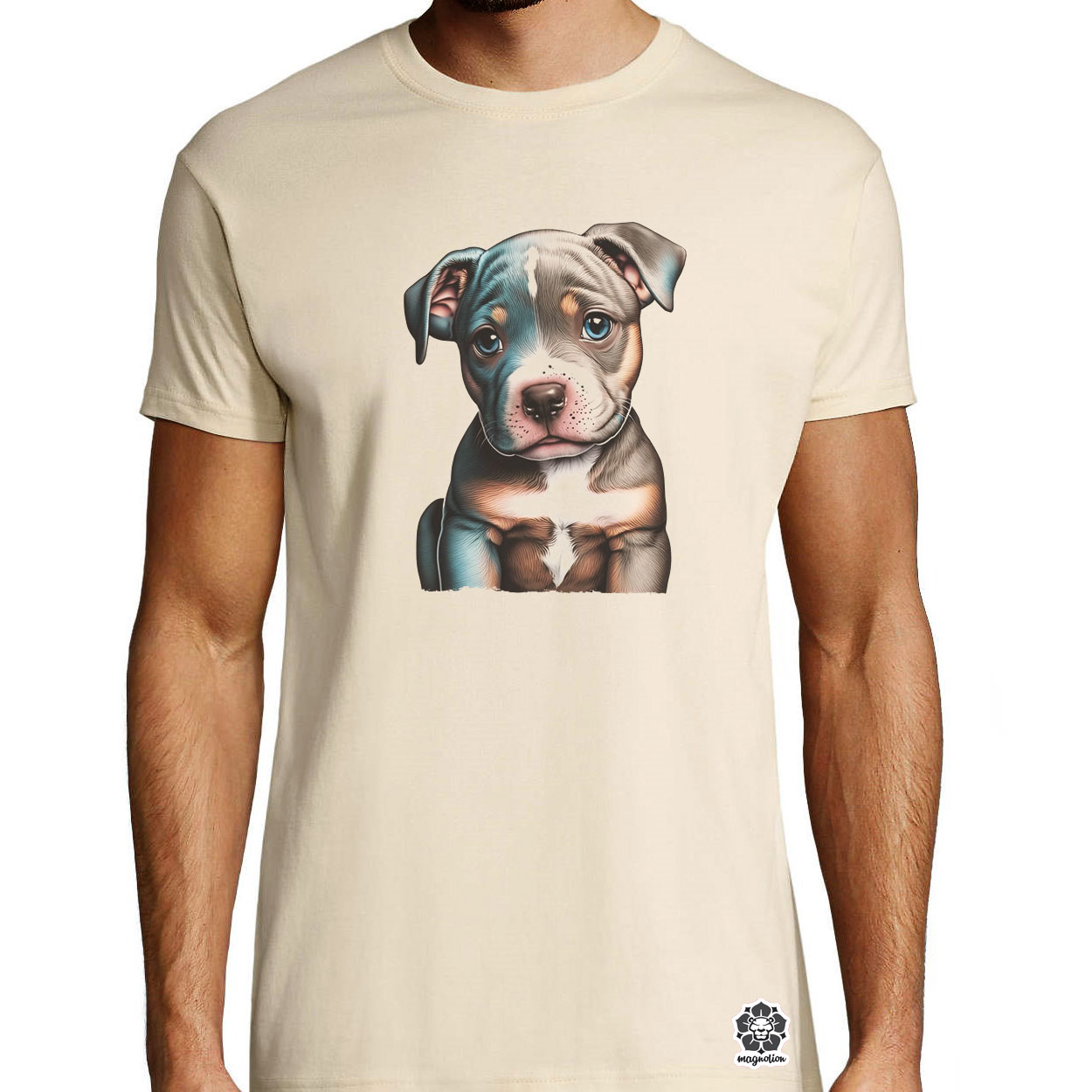 Pitbull kölyök v1 egyedi póló 