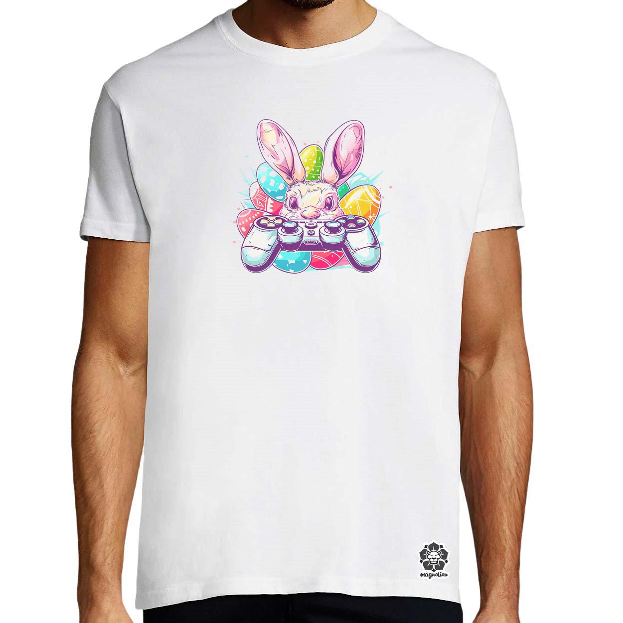 Gamer nyuszi v8 egyedi póló 