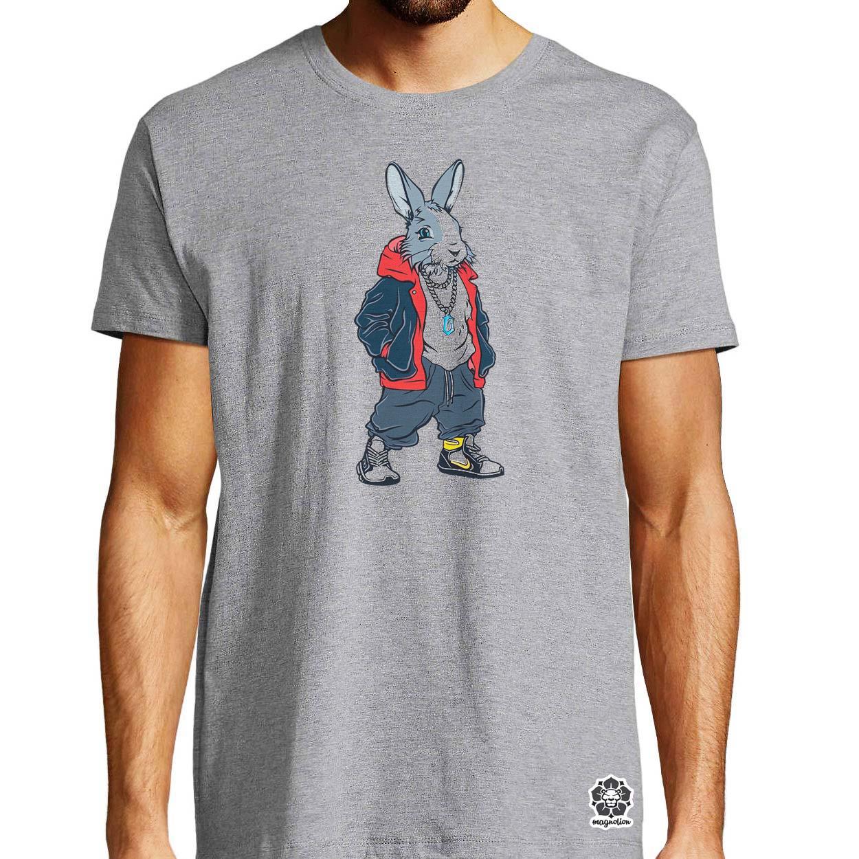 Hip Hop nyuszi v15 egyedi póló 