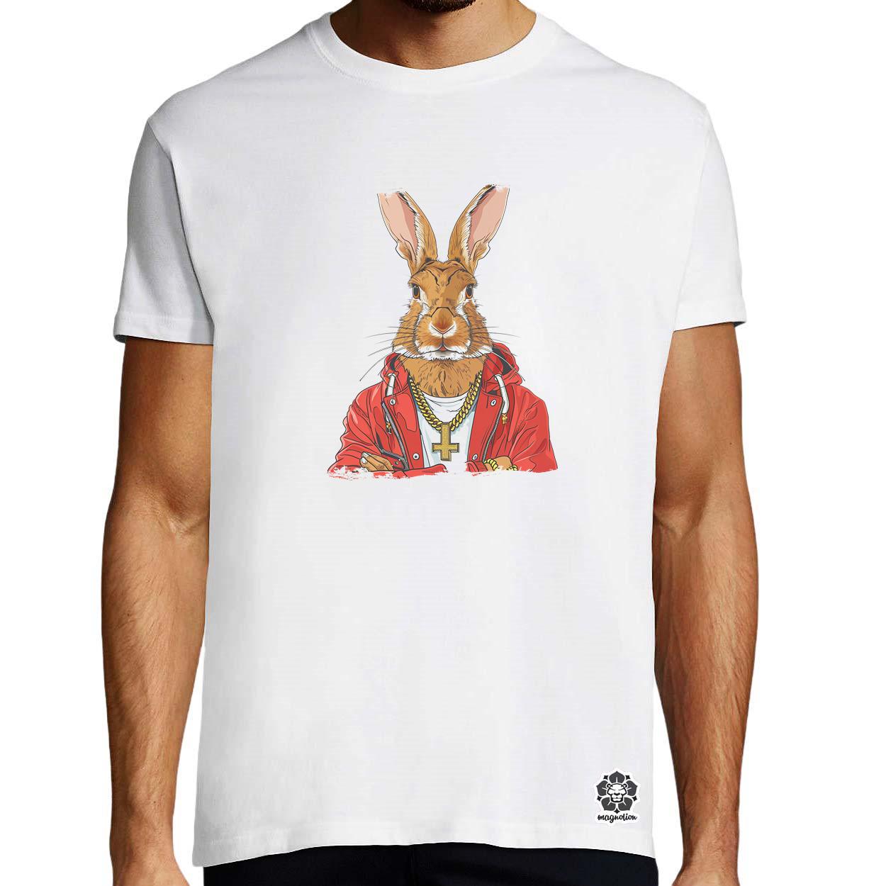 Hip Hop nyuszi v21 egyedi póló 
