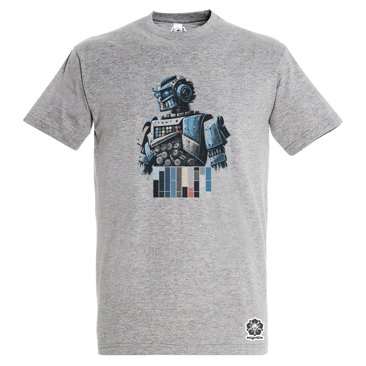 Színes robot v1 egyedi póló 