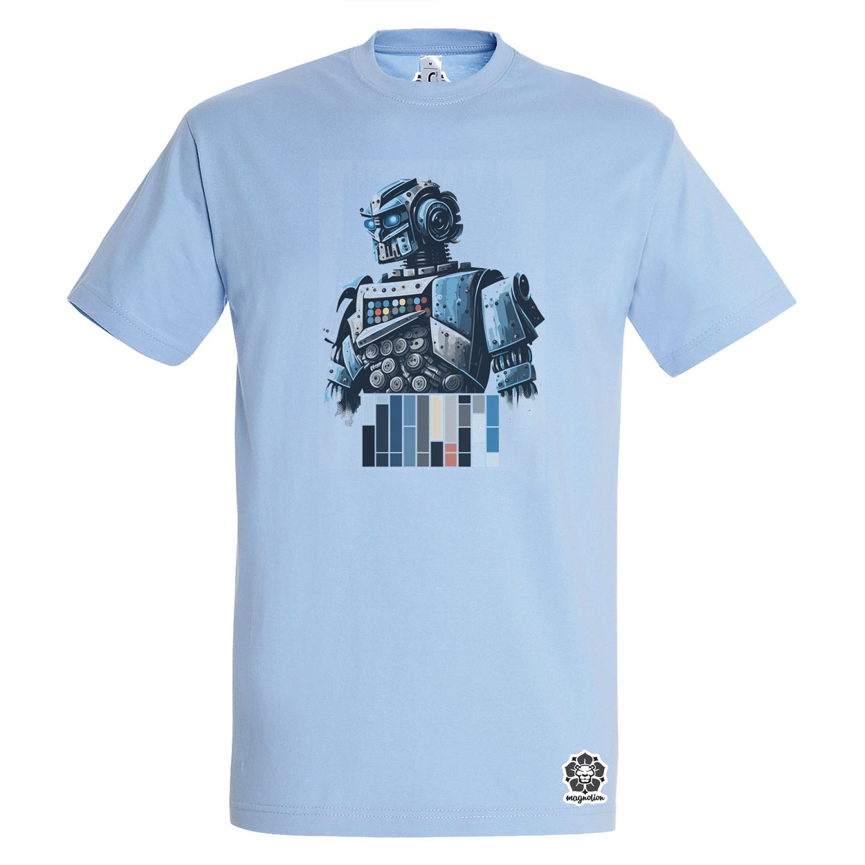 Színes robot v1 egyedi póló 