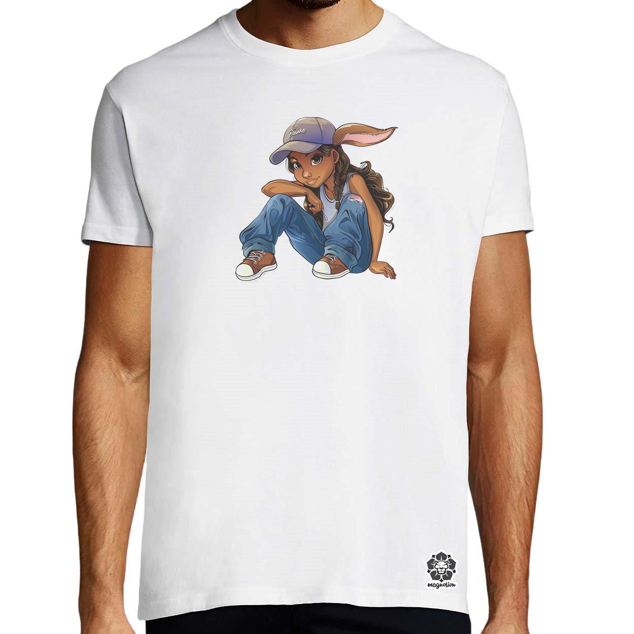 Hip Hop nyuszi v8 egyedi póló 