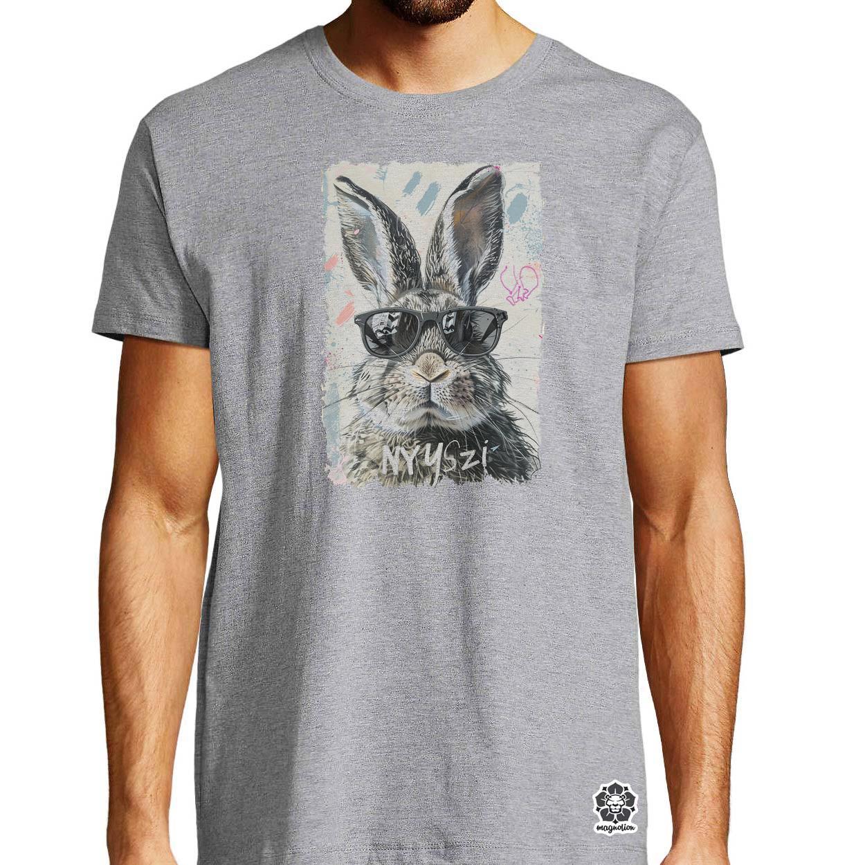 Retró nyuszi v16 egyedi póló 