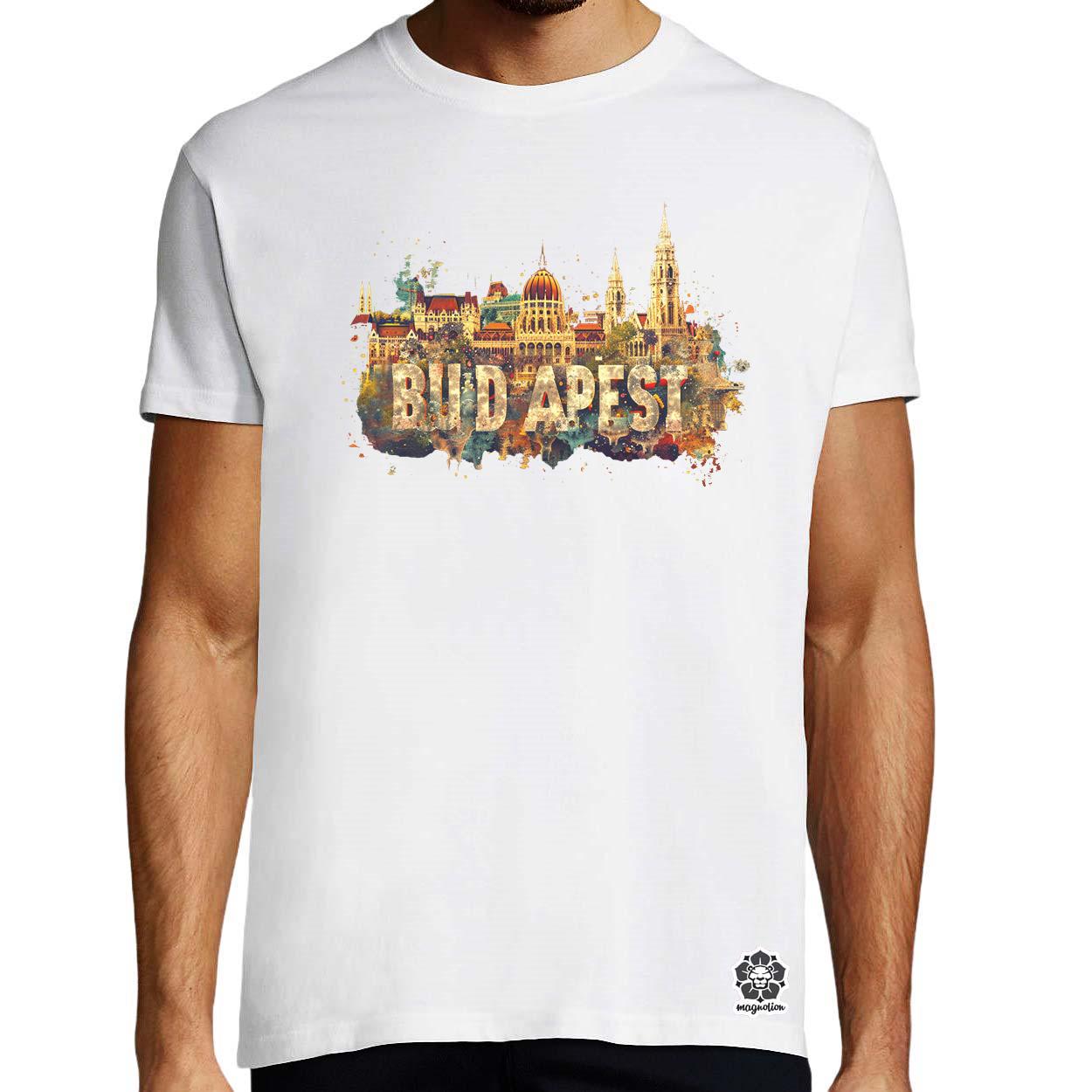 Budapest absztrakt v12 egyedi póló 