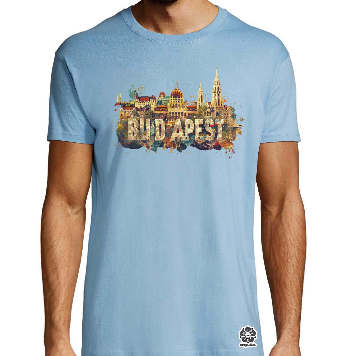 Budapest absztrakt v12 egyedi póló 