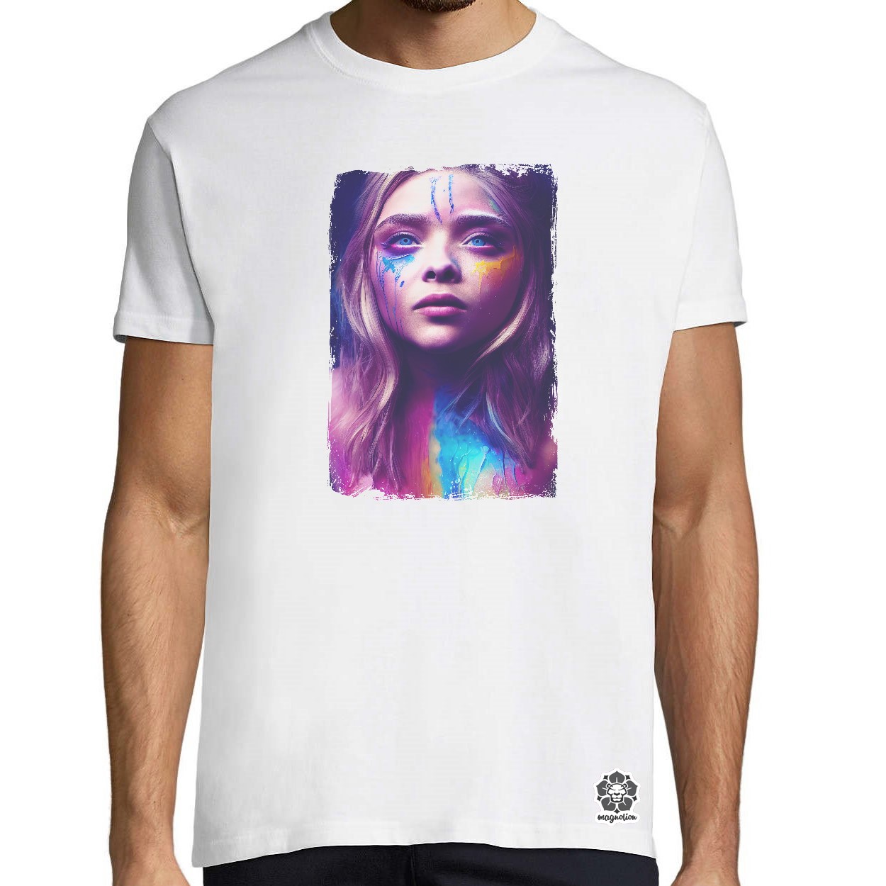 Folyékony színes bevonattal Chloe Grace Moretz egyedi póló 