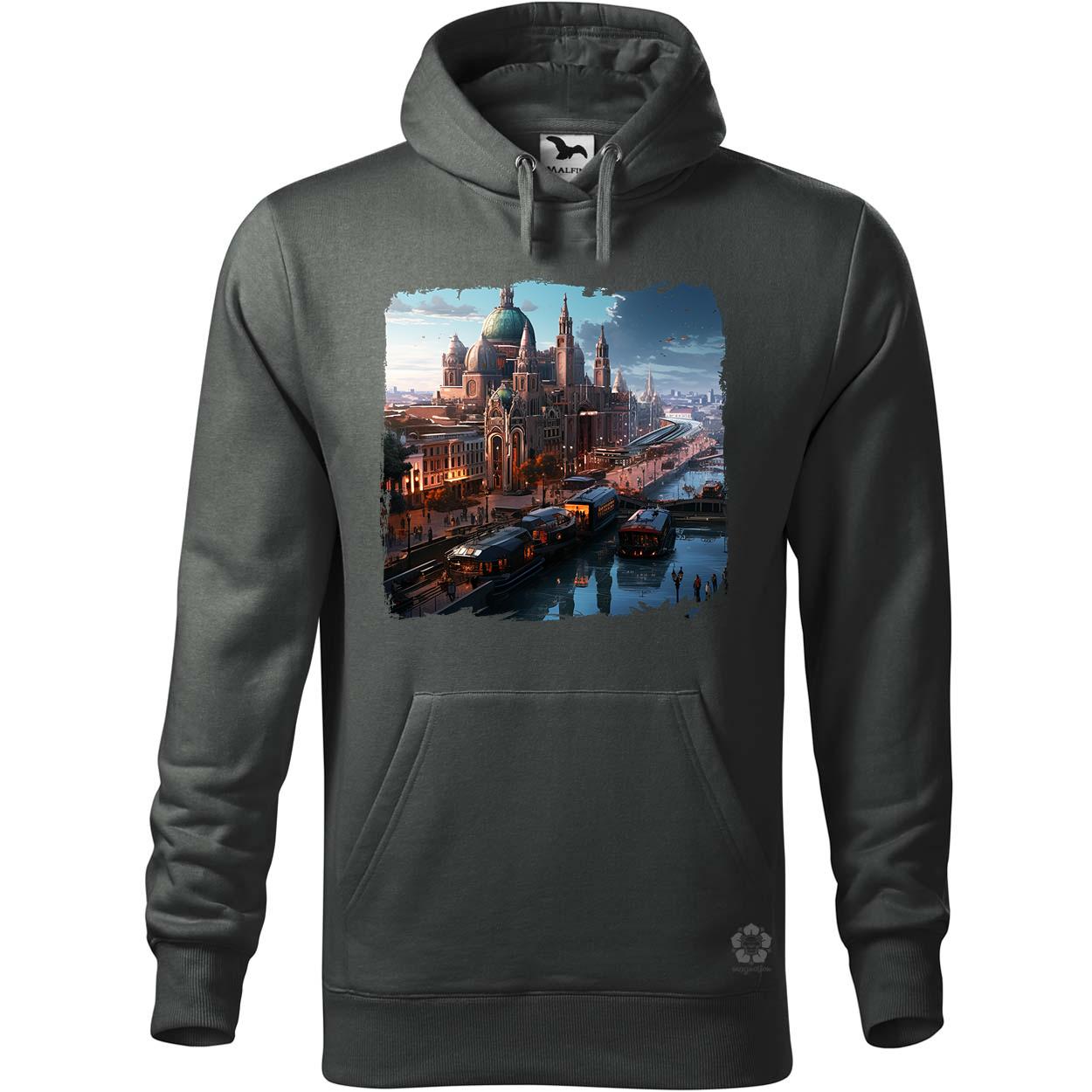 Disztópikus cyberpunk Budapest v15 egyedi  pulóver 