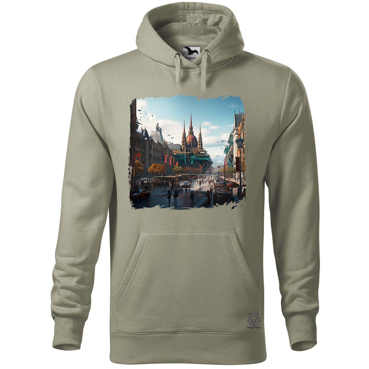 Disztópikus cyberpunk Budapest v2 egyedi  pulóver 