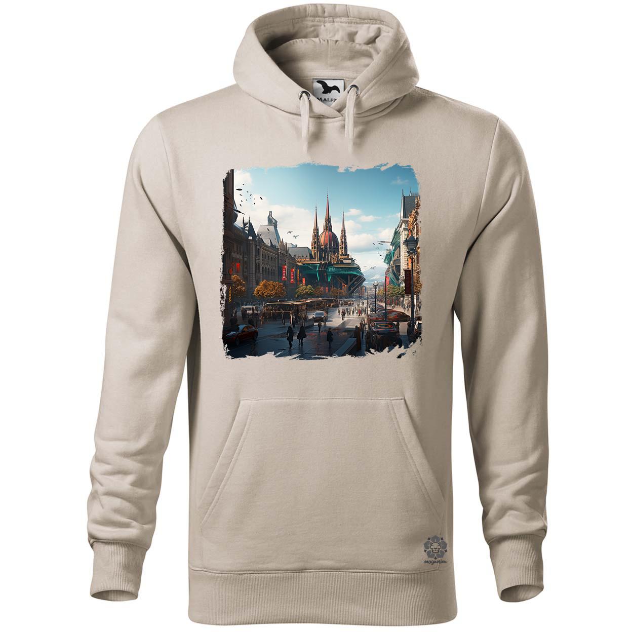Disztópikus cyberpunk Budapest v2 egyedi  pulóver 