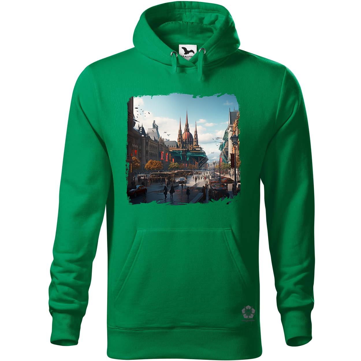 Disztópikus cyberpunk Budapest v2 egyedi  pulóver 