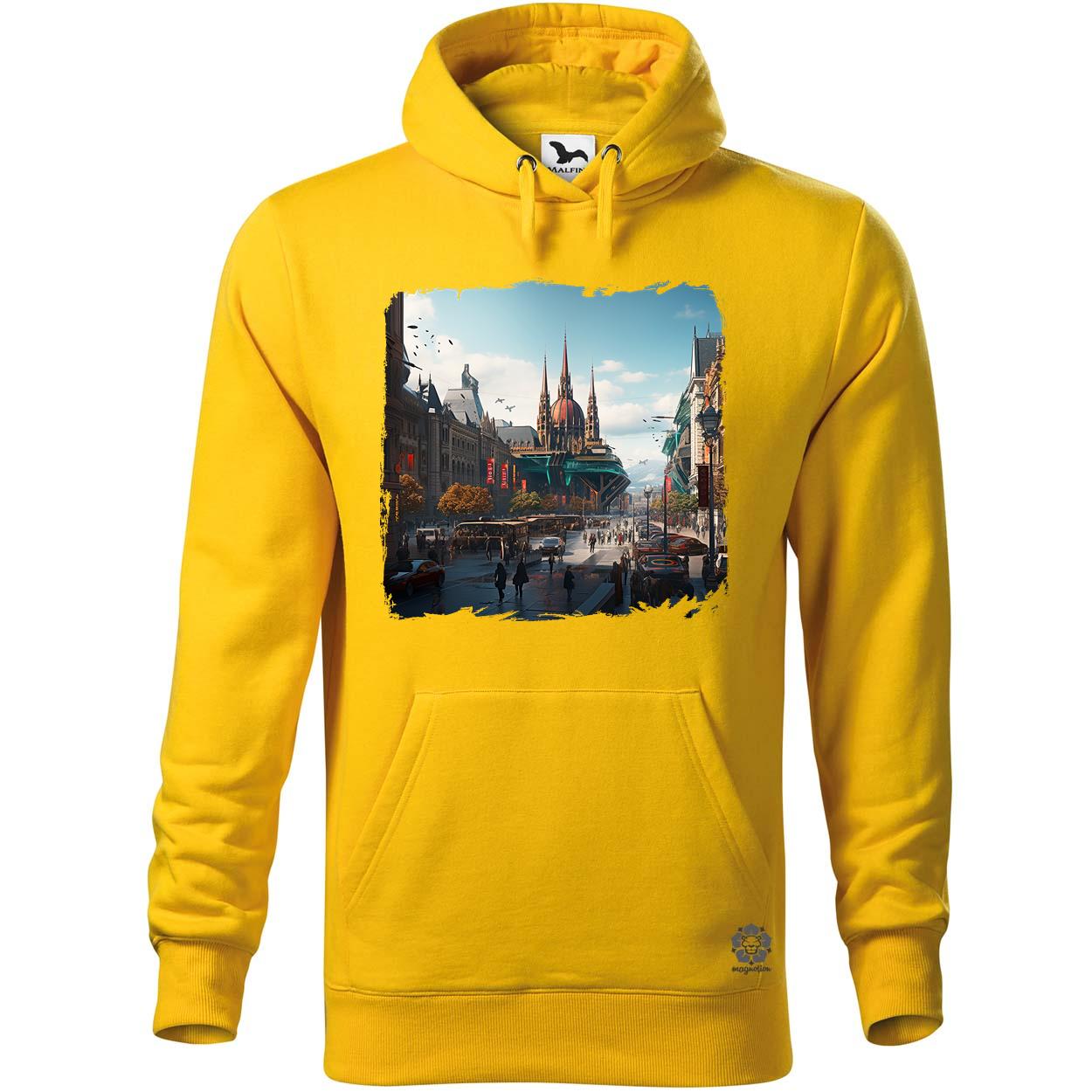 Disztópikus cyberpunk Budapest v2 egyedi  pulóver 
