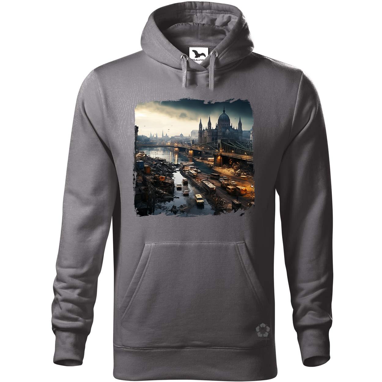 Disztópikus cyberpunk Budapest v4 egyedi  pulóver 
