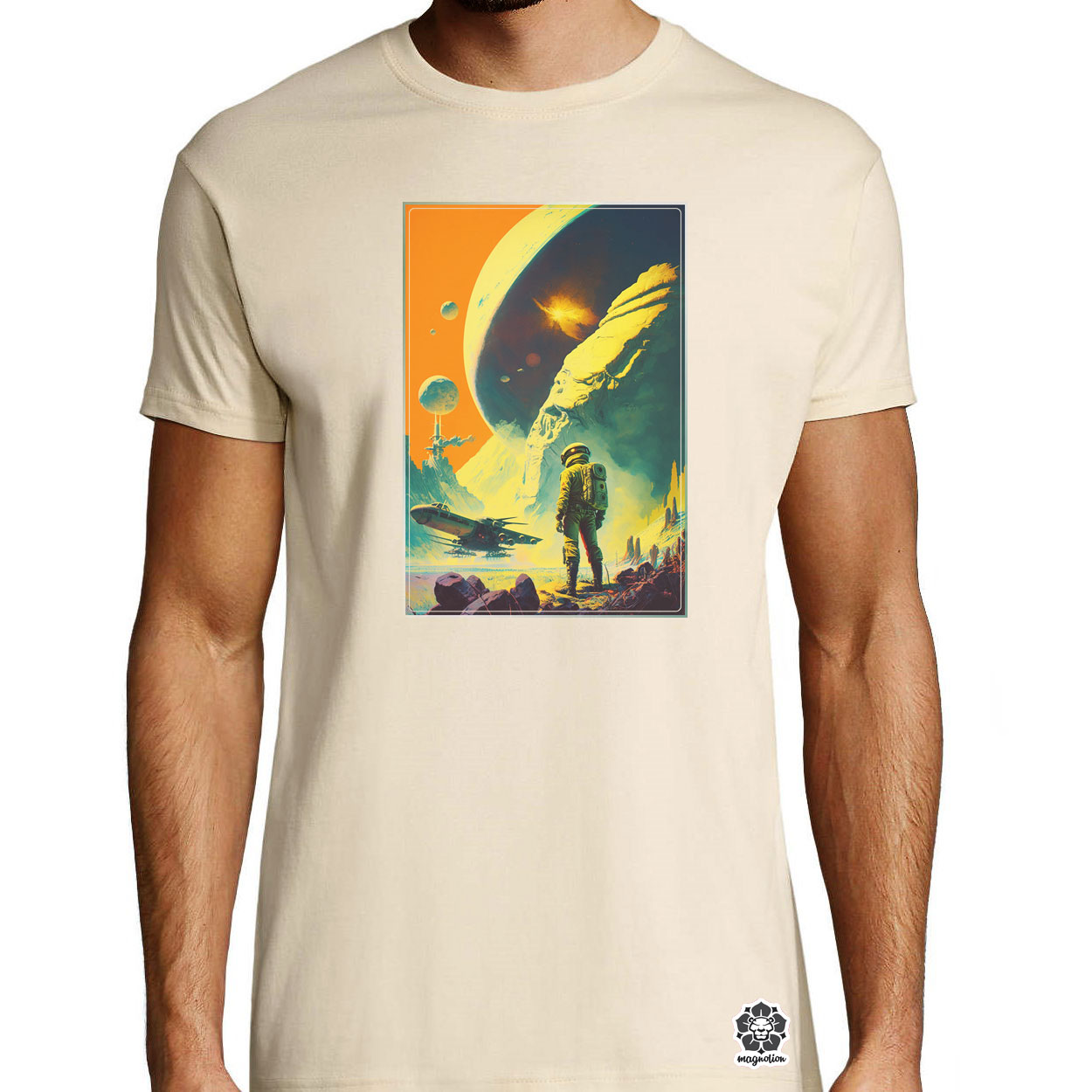 Retró sci-fi v4 egyedi póló 