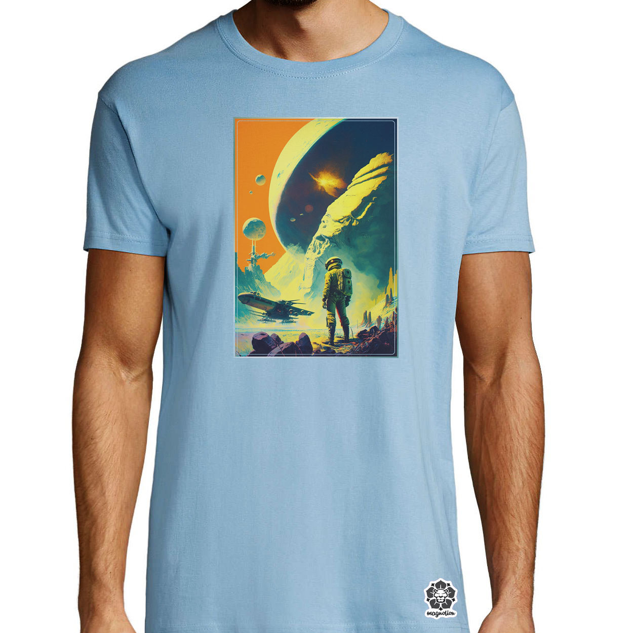 Retró sci-fi v4 egyedi póló 