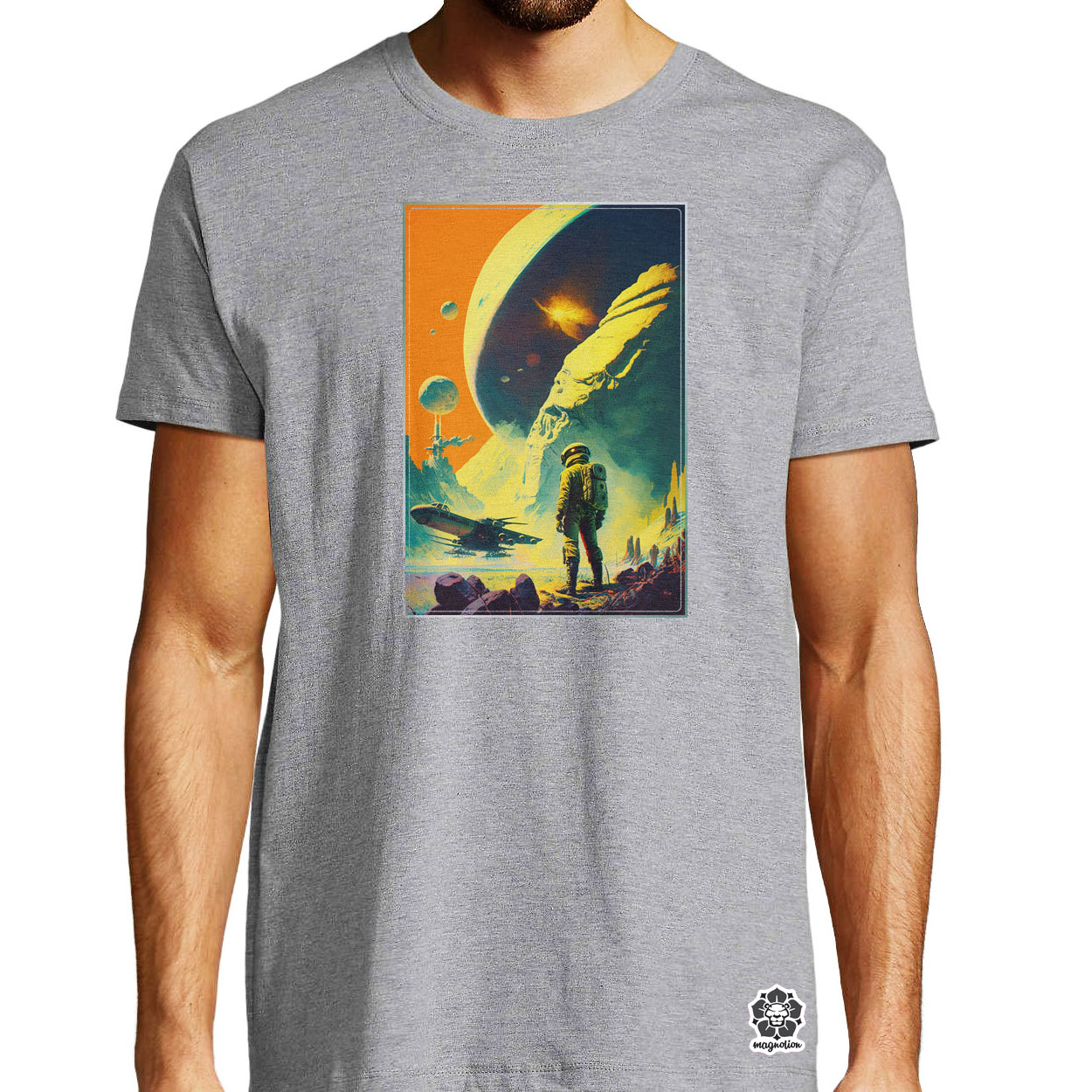Retró sci-fi v4 egyedi póló 