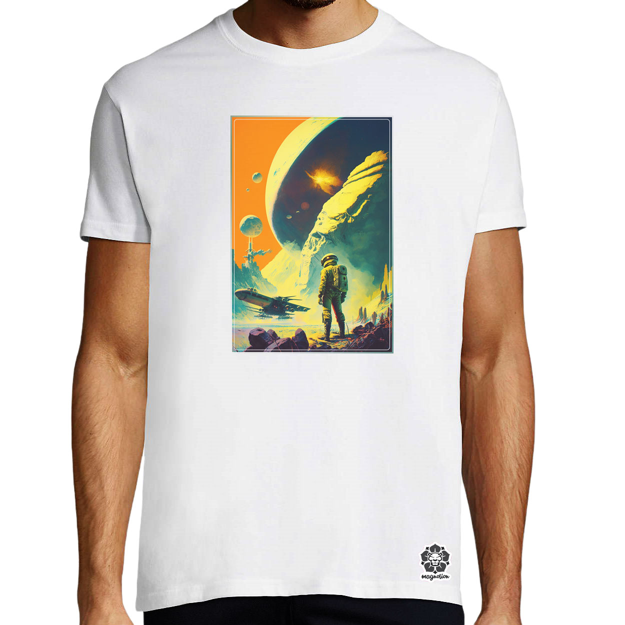 Retró sci-fi v4 egyedi póló 