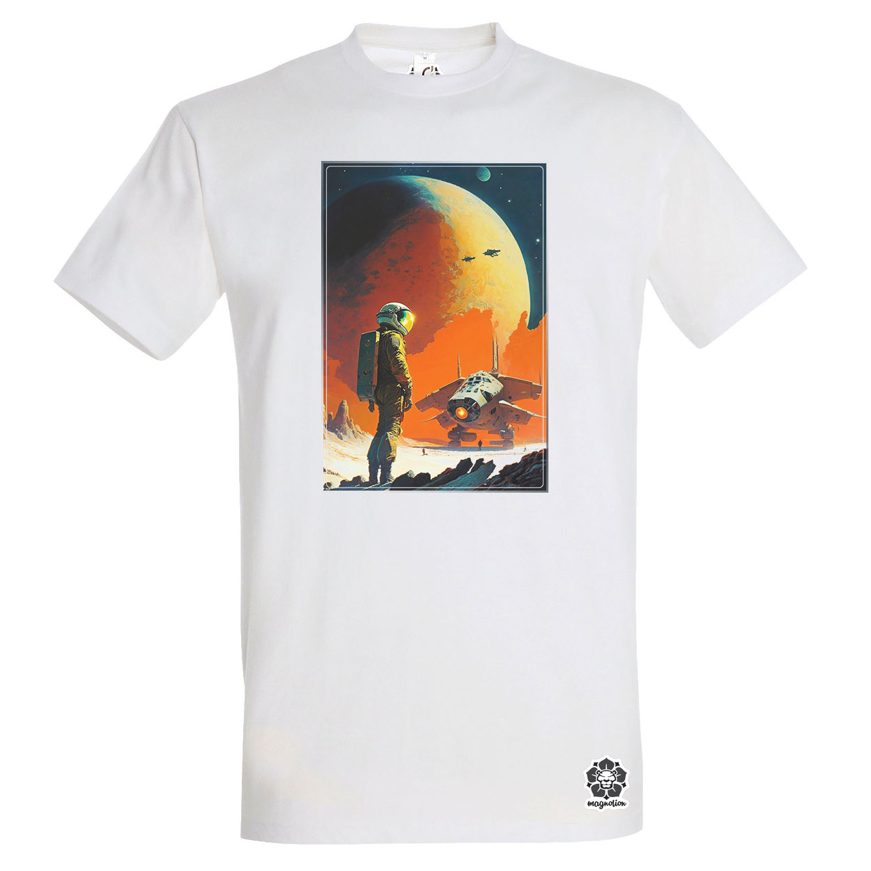 Retró sci-fi v6 egyedi póló 