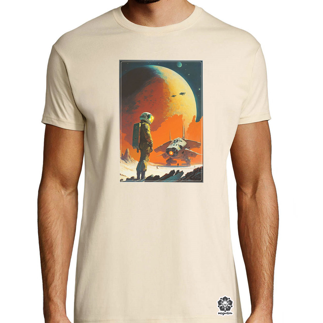 Retró sci-fi v6 egyedi póló 