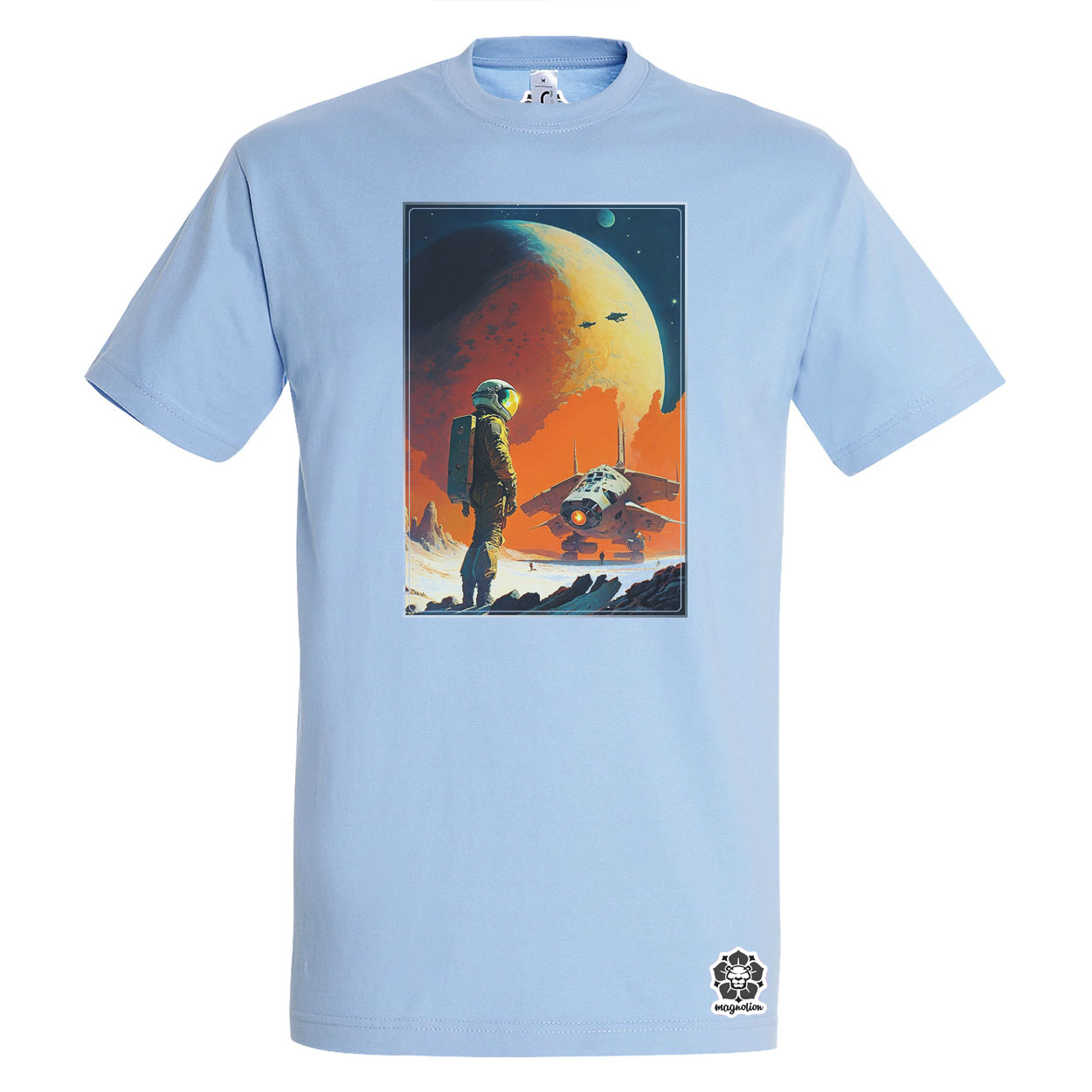 Retró sci-fi v6 egyedi póló 