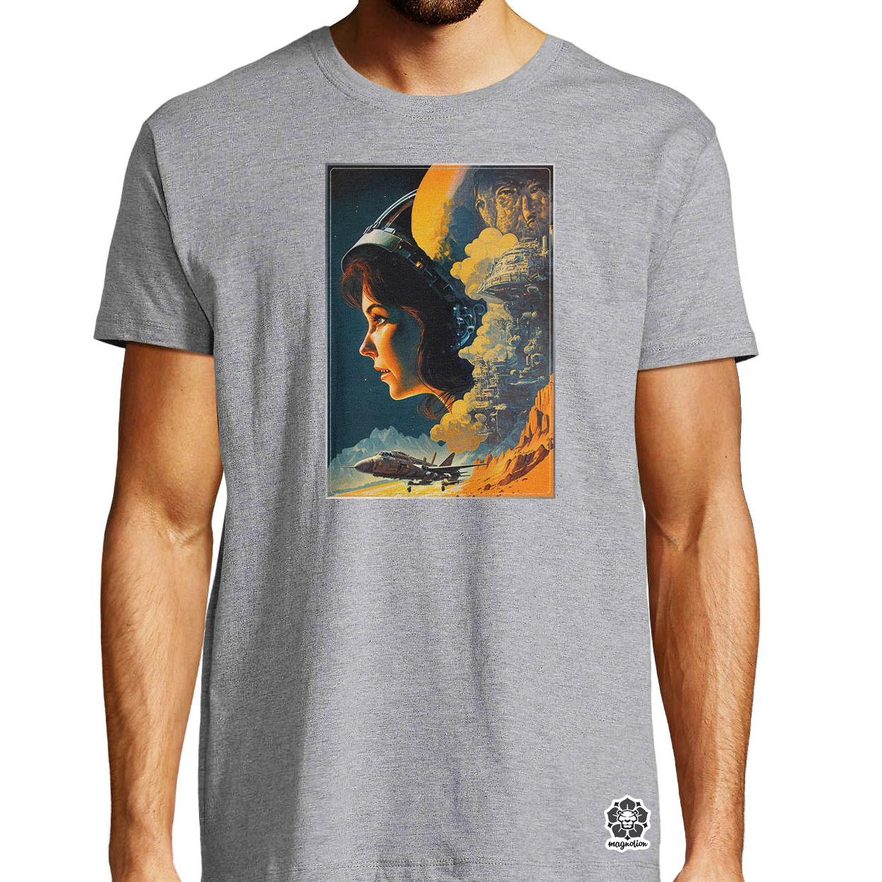Retró sci-fi v7 egyedi póló 