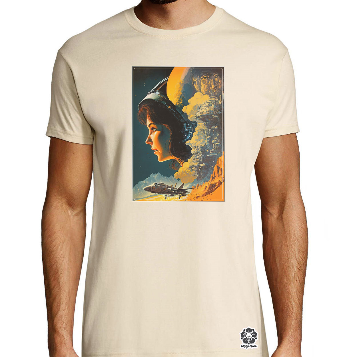 Retró sci-fi v7 egyedi póló 