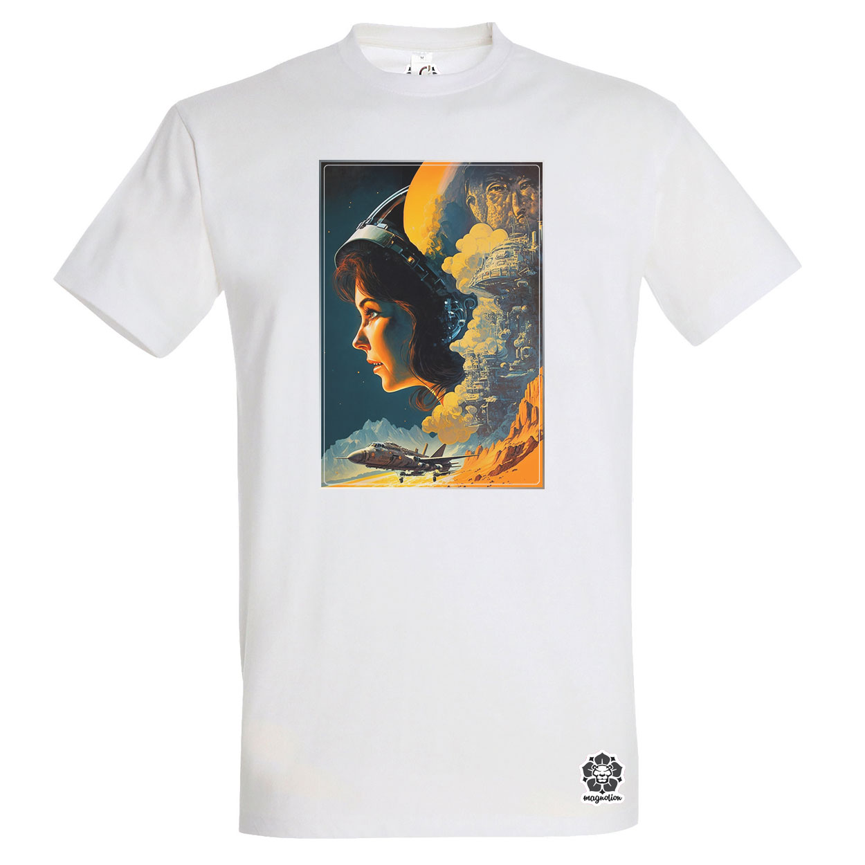 Retró sci-fi v7 egyedi póló 