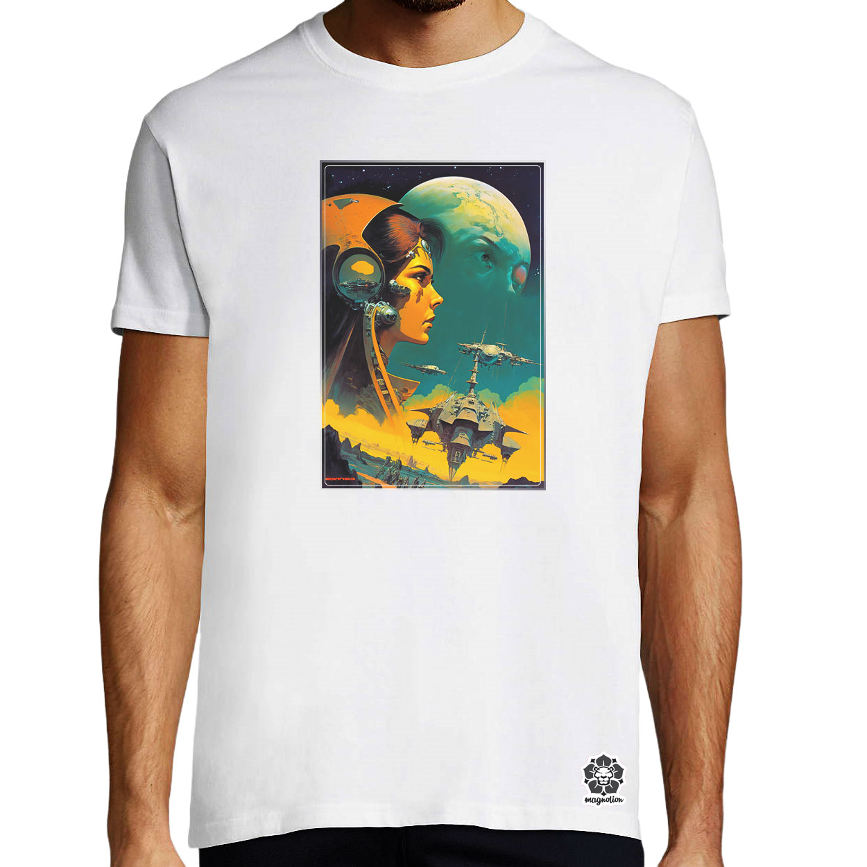 Retró sci-fi v9 egyedi póló 