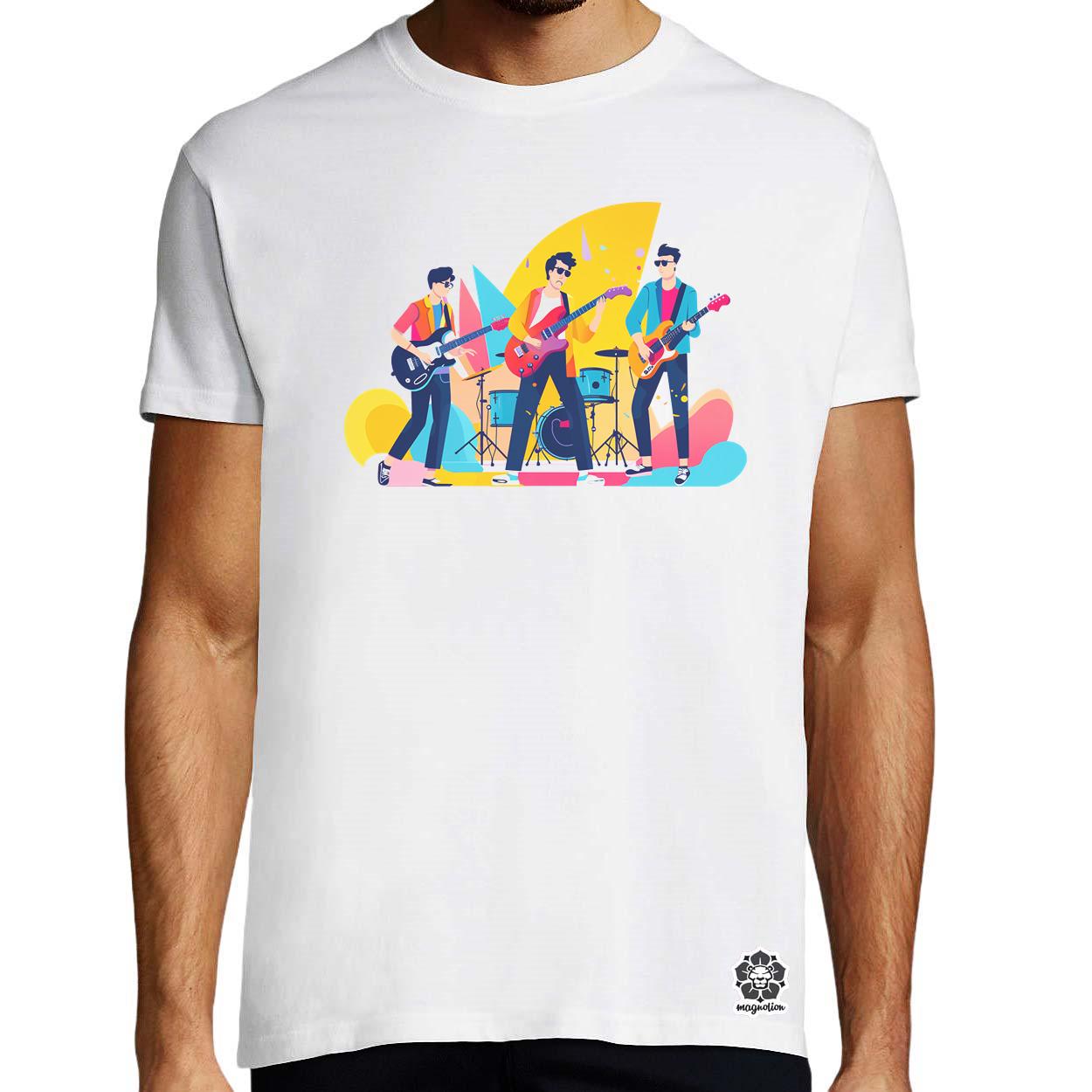 Minimalista funky banda v4 egyedi póló 
