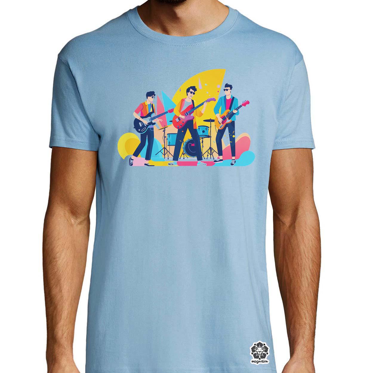 Minimalista funky banda v4 egyedi póló 