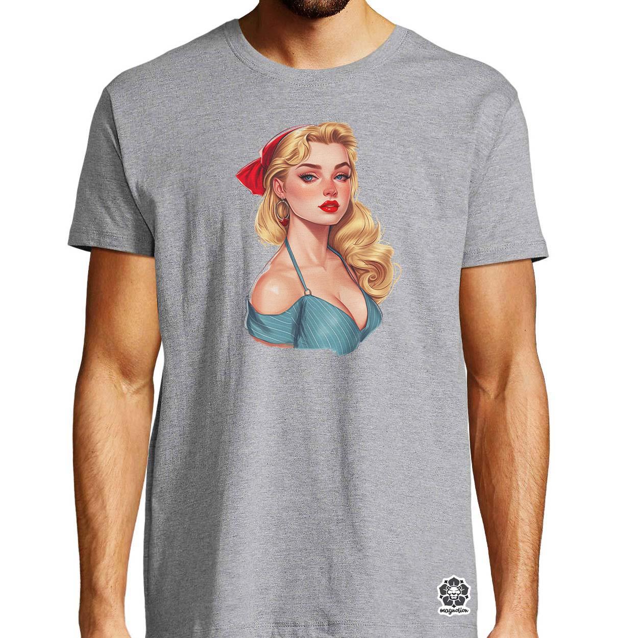 Pin-up girl portré v10 egyedi póló 