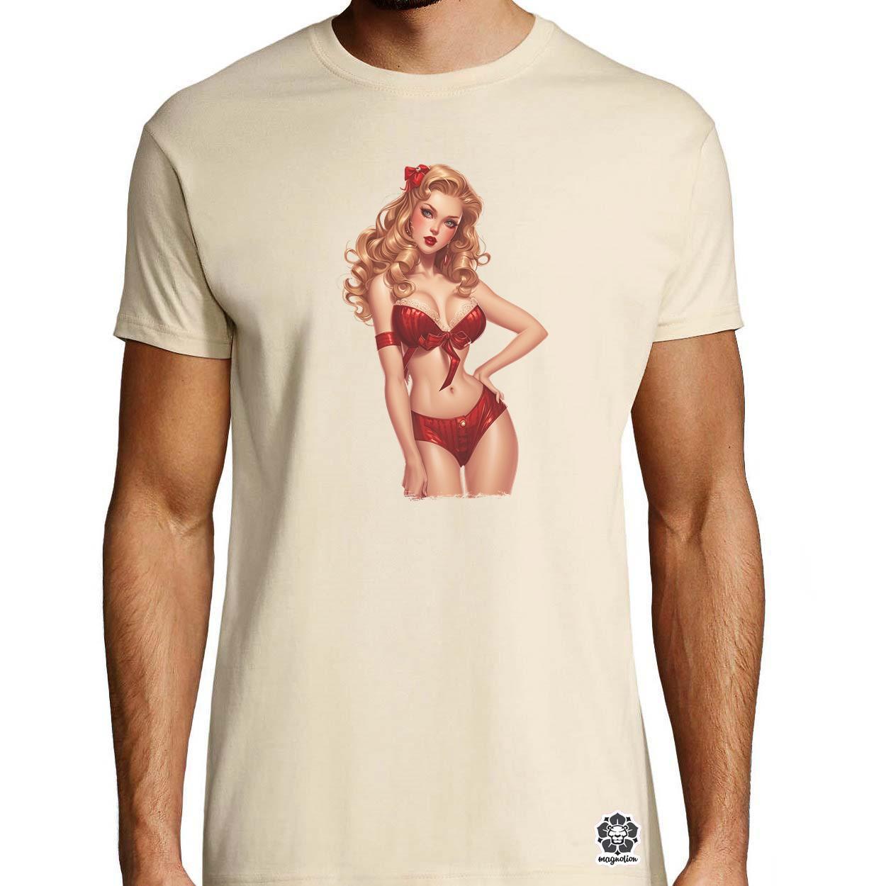 Pin-up girl v12 egyedi póló 