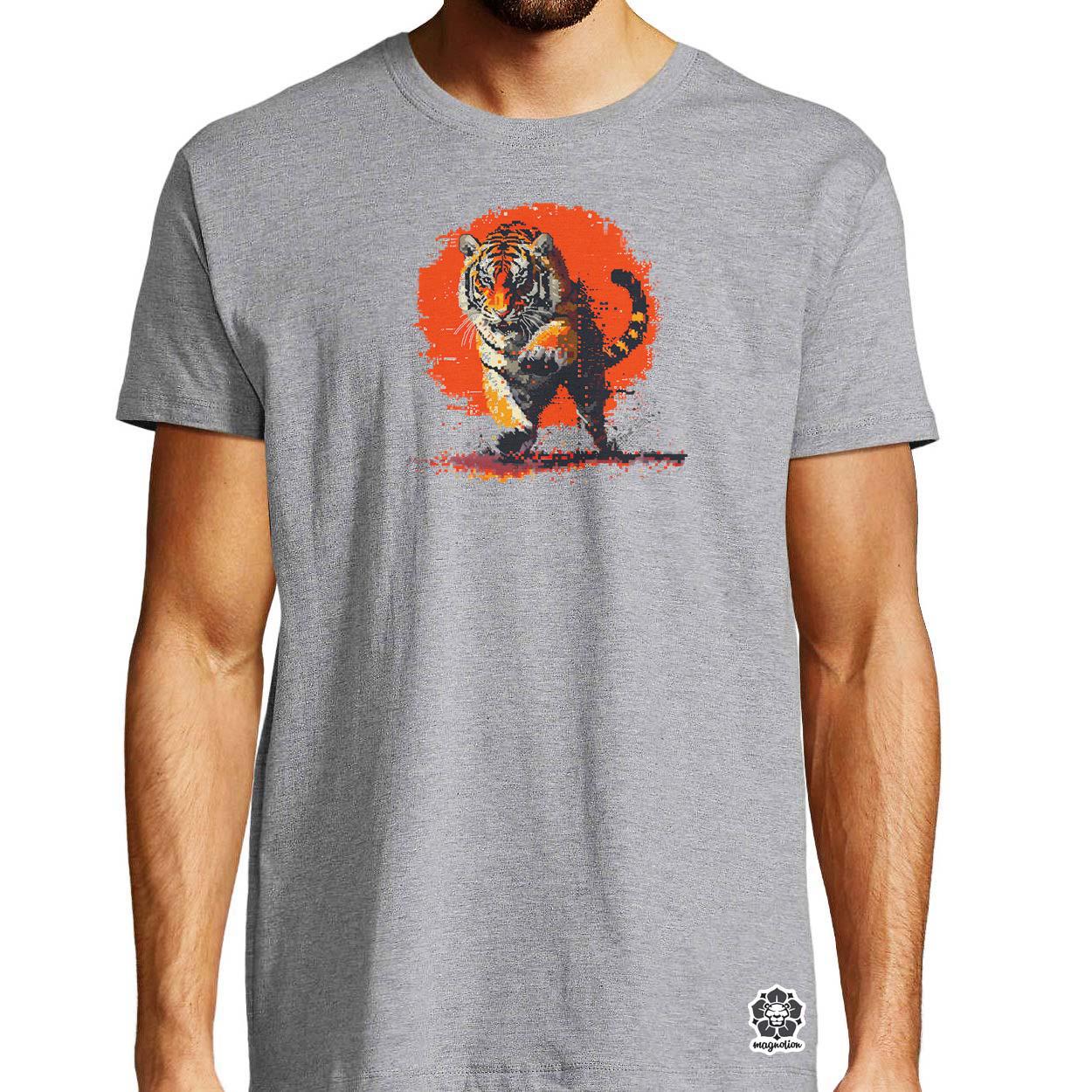 Pixelart kung fu tigris v2 egyedi póló 