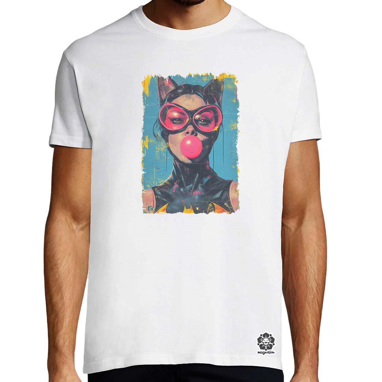 Popart macskanő v1 egyedi póló 