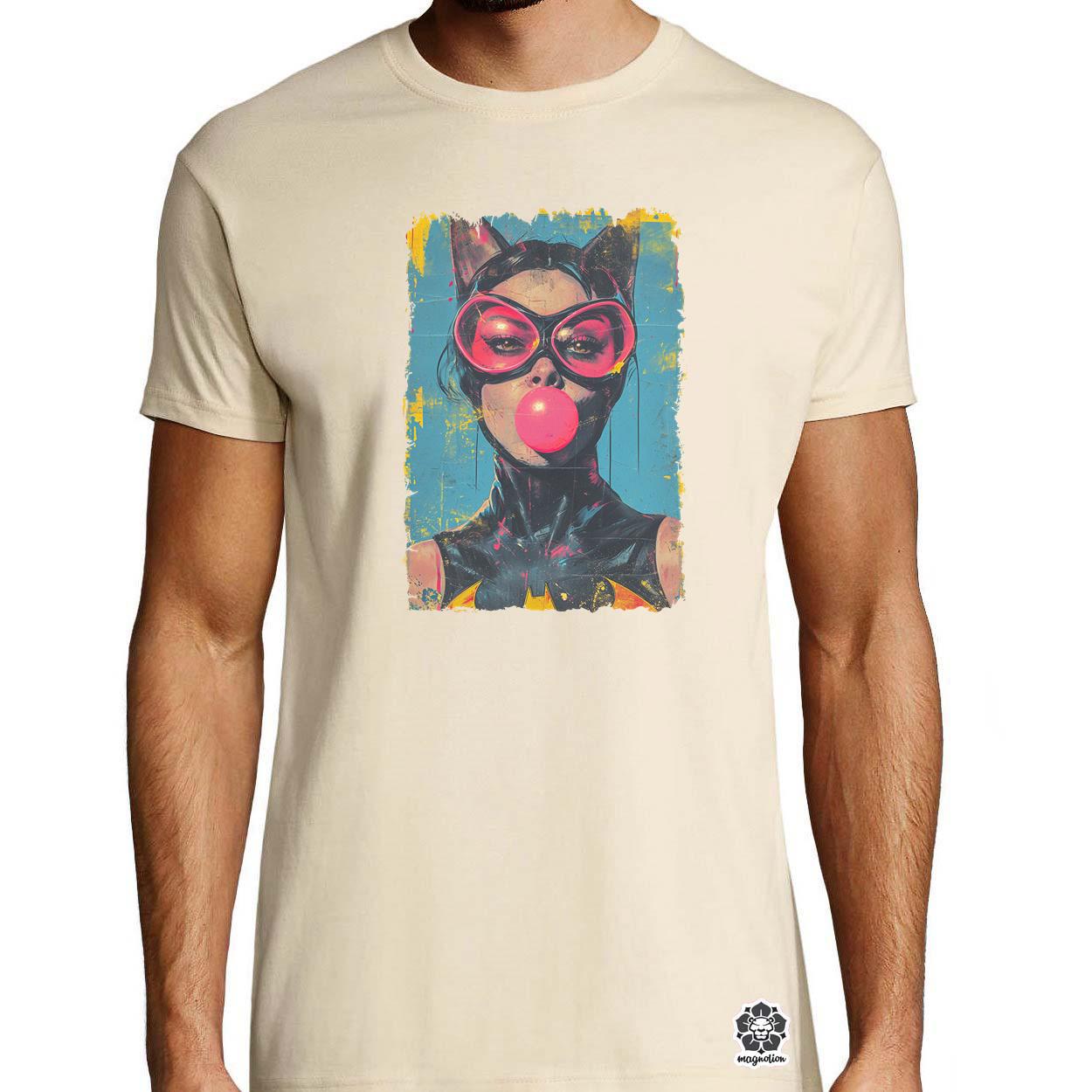 Popart macskanő v1 egyedi póló 