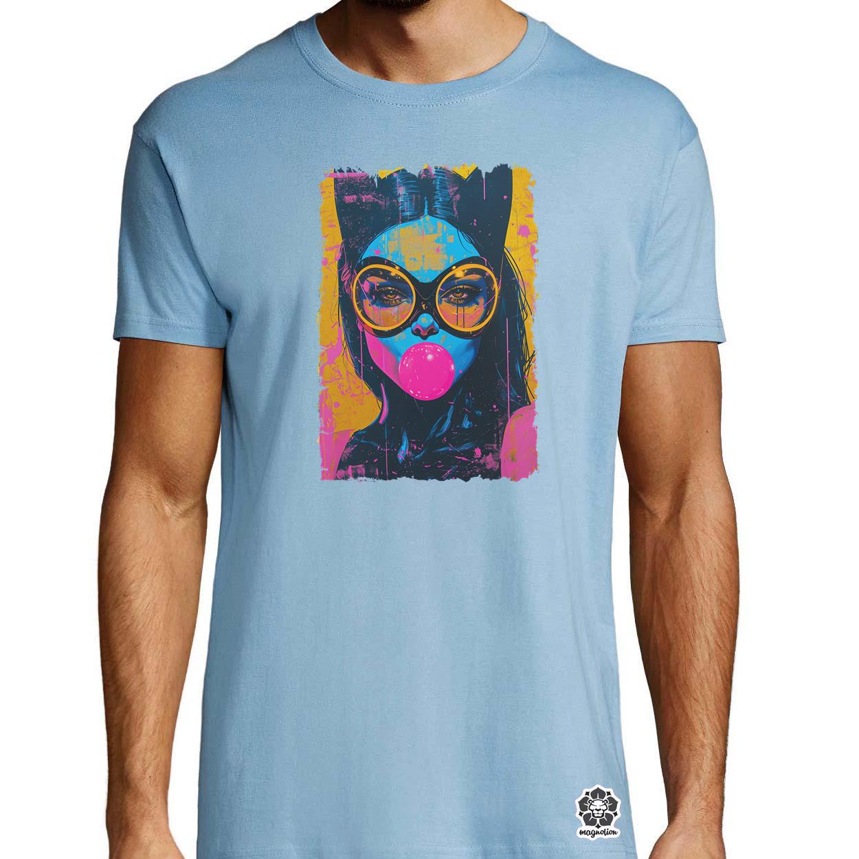 Popart macskanő v5 egyedi póló 